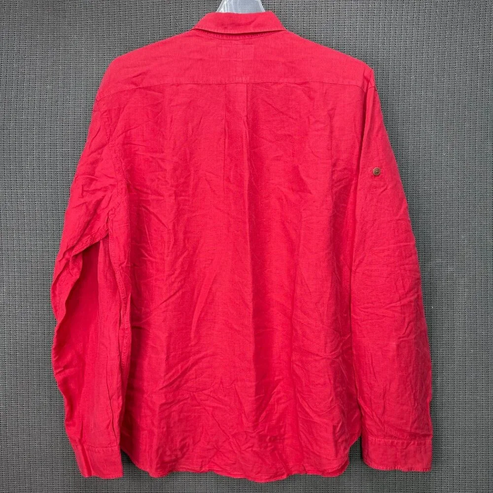 Polo Ralph Lauren Mens Size XXL Red Long Sleeve Button-Up Dress Shirt - Picture 3 of 9